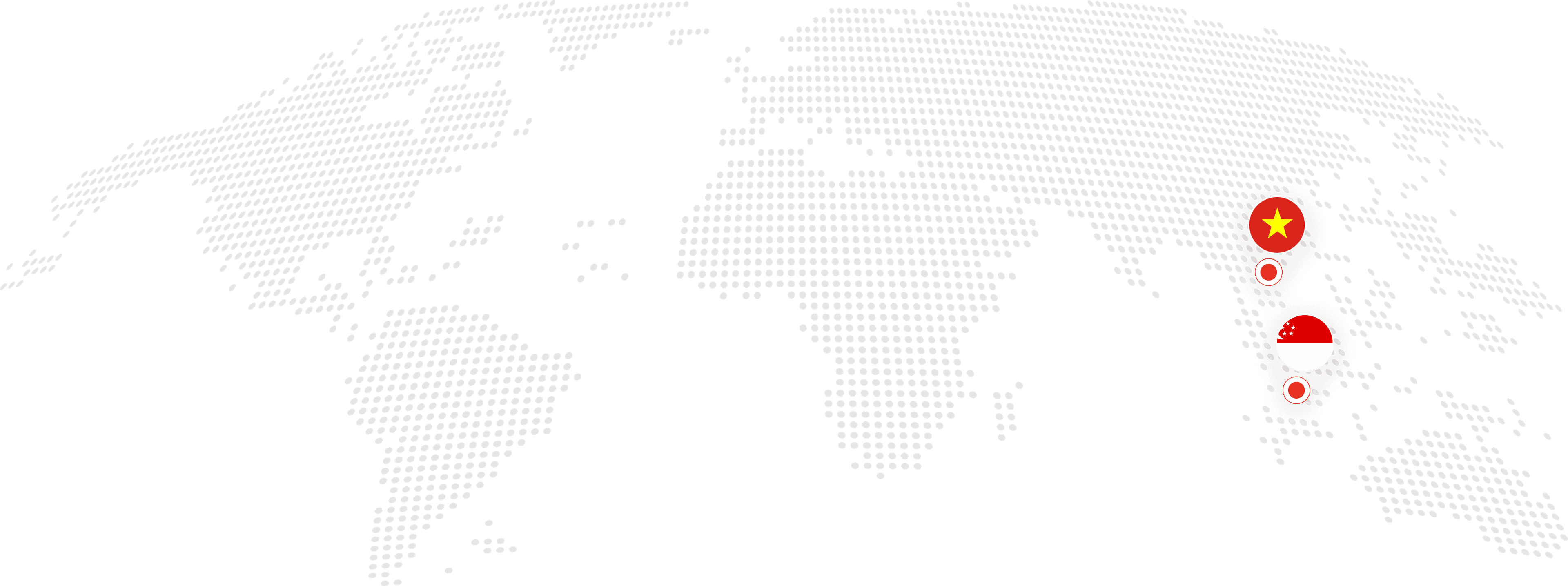 World map showing office locations